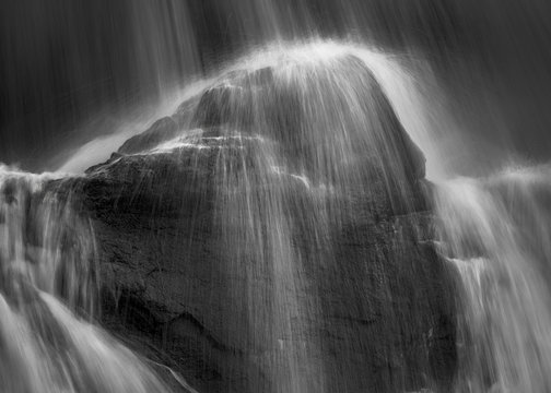 Waterfall in a Ciletuh-Palabuhanratu geopark, West Java, Indonesia