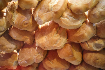 Pane impilato dal fornaio