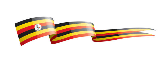 Obraz premium Uganda flag, vector illustration on a white background