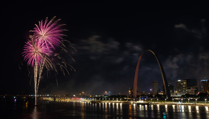 Fireworks over the Arch