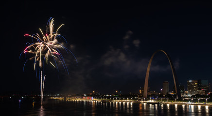 Fireworks over the Arch