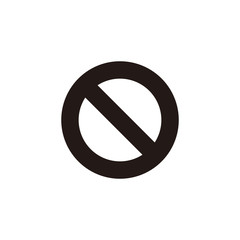 vector stop sign icon. No sign, warning isolated