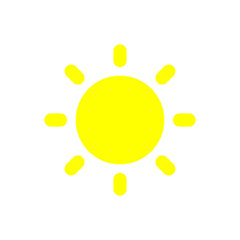 Sun vector icon. Sun line vector icon