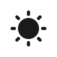 Sun vector icon. Sun line vector icon