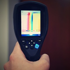 Hand thermal imaging camera to check temperature