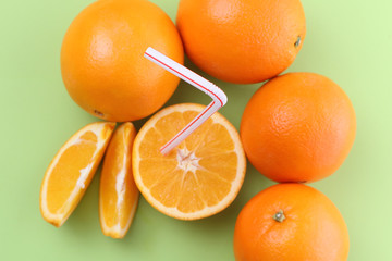 Orange fruit and straw