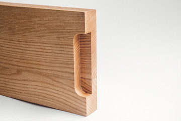 Wooden antiseptic cutting board isolated with clipping path on white background