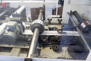 gears in the machine at the factory