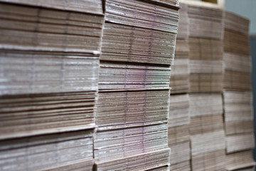 cardboard production at the factory
