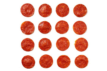 Pepperoni Slices. Pizza ingredient.