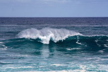 close up from waves at tenerife island