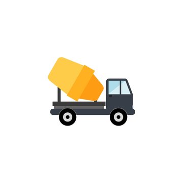 Concrete mixing truck icon