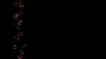 Background with a variety of multi-colored translucent soap bubbles.