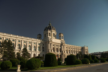 Exterior of Kunsthistorisches Museum of Art History at Maria Theresa square (Maria-Theresien-Platz) in Vienna, Austria