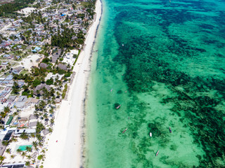 Fototapeta premium aerial view of Zanzibar island