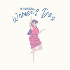 isolated women. International women's day. Vector