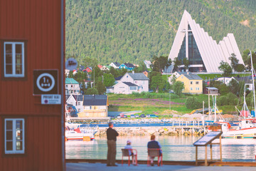Arctic cathedral in Tromso, Norway, Europe