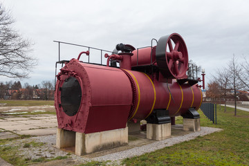 stream train engine old not used on display