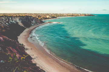 Aerial view of Tabatinga's beach in Paraiba, Brazil - 