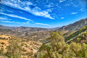A beautiful landscape in the mountains of Morocco near Agadir, an African country on the Atlantic Ocean
