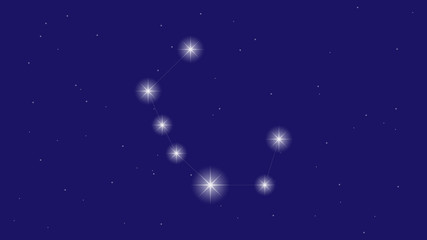 Fototapeta na wymiar Corona borealis constellation vector illustration