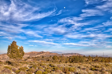 A beautiful landscape in the mountains of Morocco near Agadir, an African country on the Atlantic Ocean