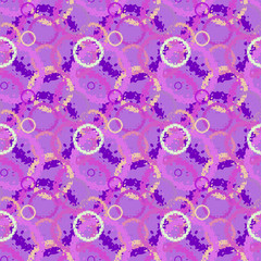 Seamless background pattern with various colored circles.
