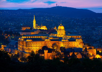 Illuminated Budavari Palace