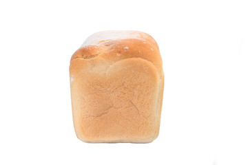 loaf of white bread on a white background