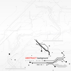 circuit board digital chipset electronic technology computer  lines engineering processor flat copy space vector illustration