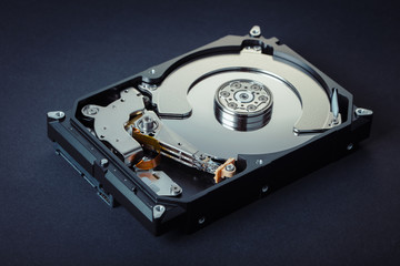 disassembled computer hard drive
