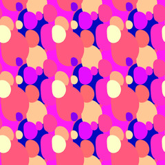 Seamless background pattern with various colored circles.