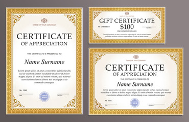 Certificate template, gift voucher for your buziness