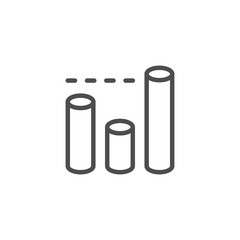 Bar chart line icon
