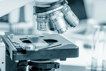 Scientific microscope in the laboratory of forensics
