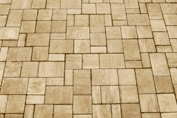 Beige stone pavement background texture