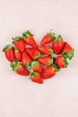 Romantic concept composition with strawberries