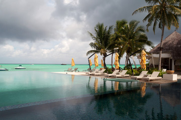 Water villas, alojamiento típico de las vacaciones en Islas Maldvas, Océano indico 