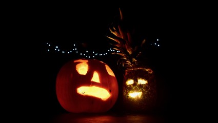 halloween pumpkin with black background
