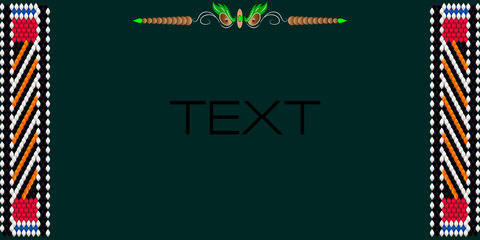 Frame for text with a pattern on bedouin fabric Sadu1.