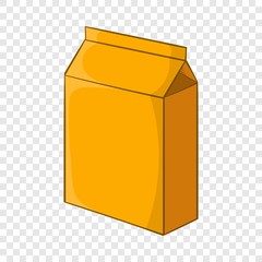 Cardboard packaging icon in cartoon style isolated on background for any web design 