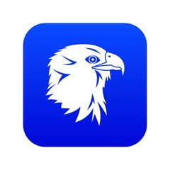 Eagle icon digital blue for any design isolated on white vector illustration