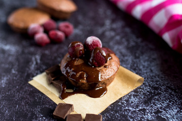 chocolate cupcake with a cherry
