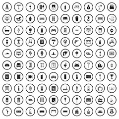 100 home icons set in simple style for any design vector illustration