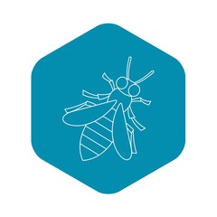 Bee icon. Outline illustration of bee vector icon for web