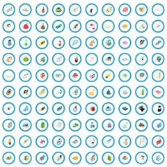 100 chemistry icons set in isometric 3d style for any design vector illustration