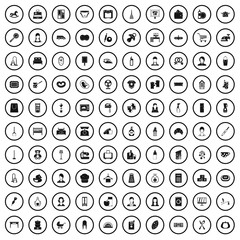 100 housewife icons set in simple style for any design vector illustration