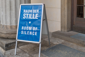 Room of silence at the Brandenburg Gate (Berlin, Germany) open to all traditions and faiths