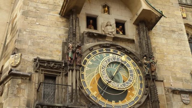 Prager Rathausuhr APosteluhr mit Aposteln im Vorbeimarsch