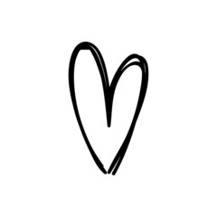 Heart doodle vector illustration